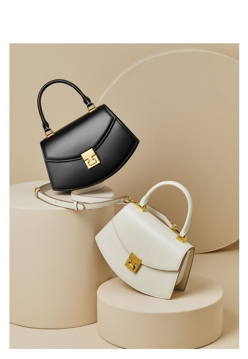 Premium Leather Flap French Crossbody Bag