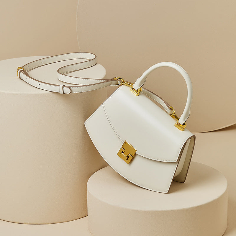 Premium Leather Flap French Crossbody Bag