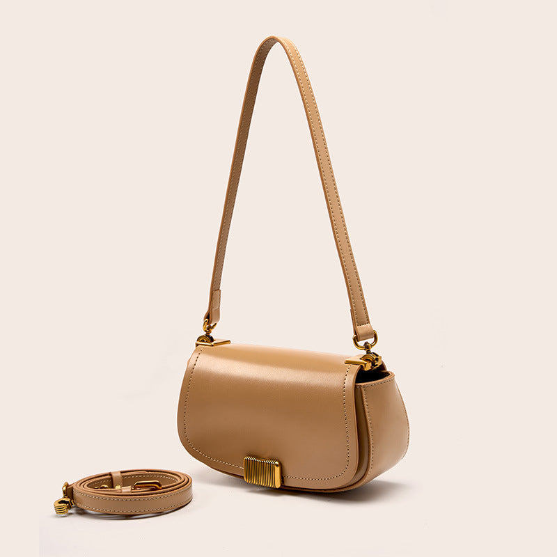 Premium Leather Fashion Messenger Bag – Elegant Niche Design for Everyday Style